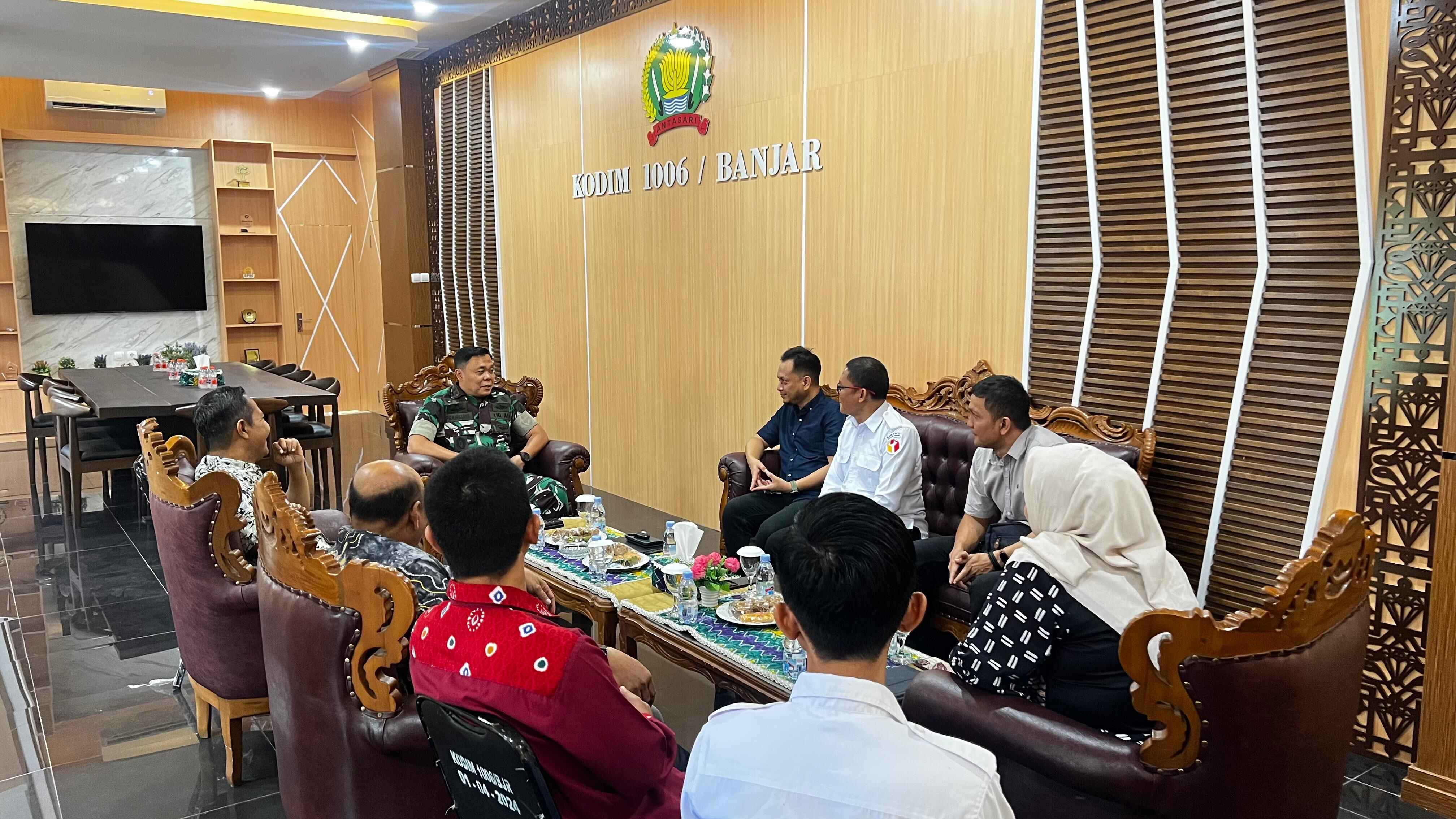 Bawaslu Kota Banjarbaru audiensi ke Kodim 1006/Banjar