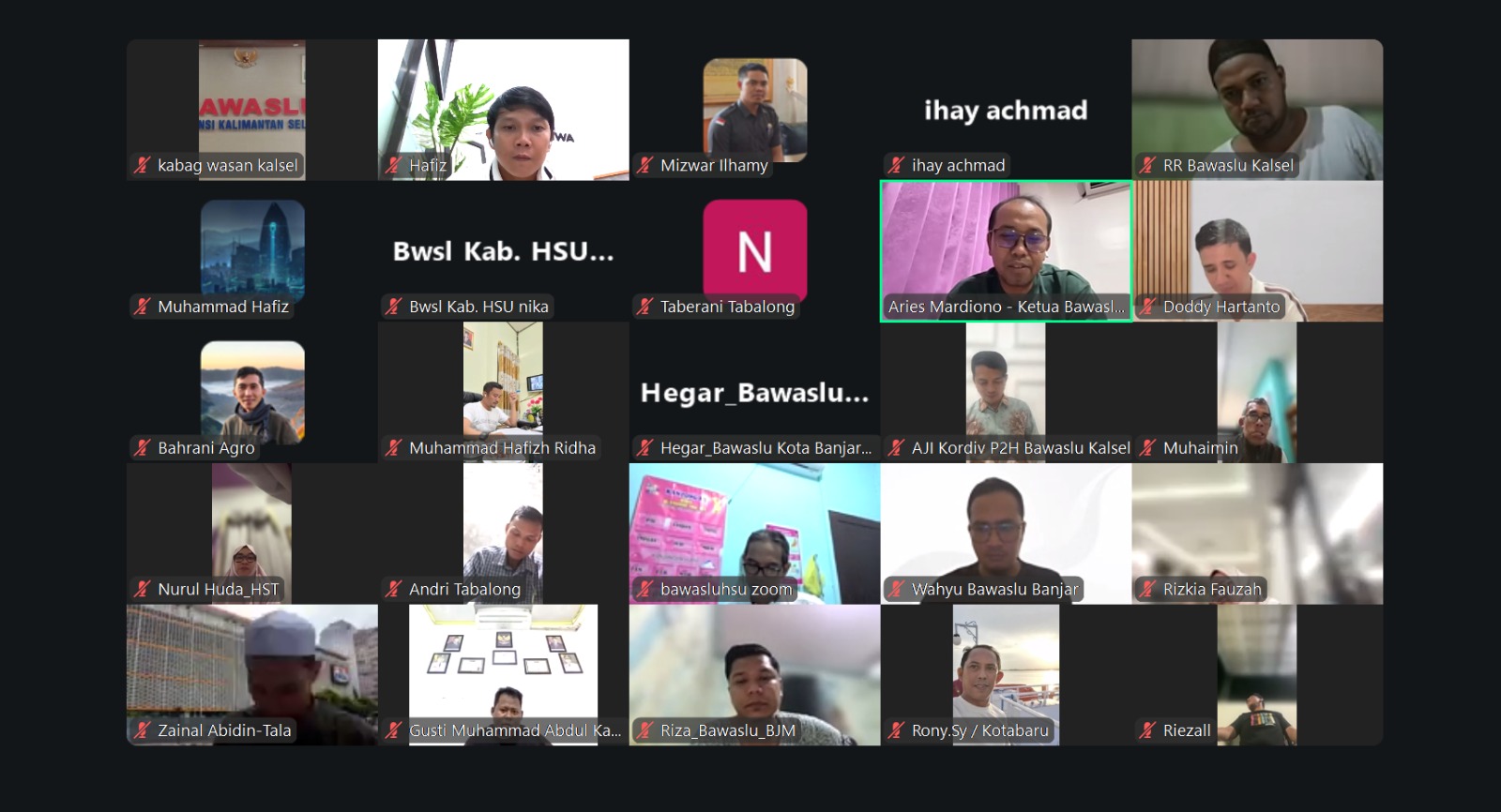 Bawaslu Kota Banjarbaru ikuti Rapat Koordinasi Pelaporan Konsolidasi Demokrasi
