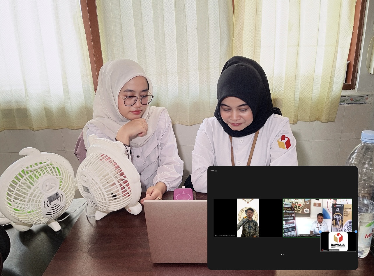 Bawaslu Kota Banjarbaru Ikuti Rapat Evaluasi Kehumasan Daring