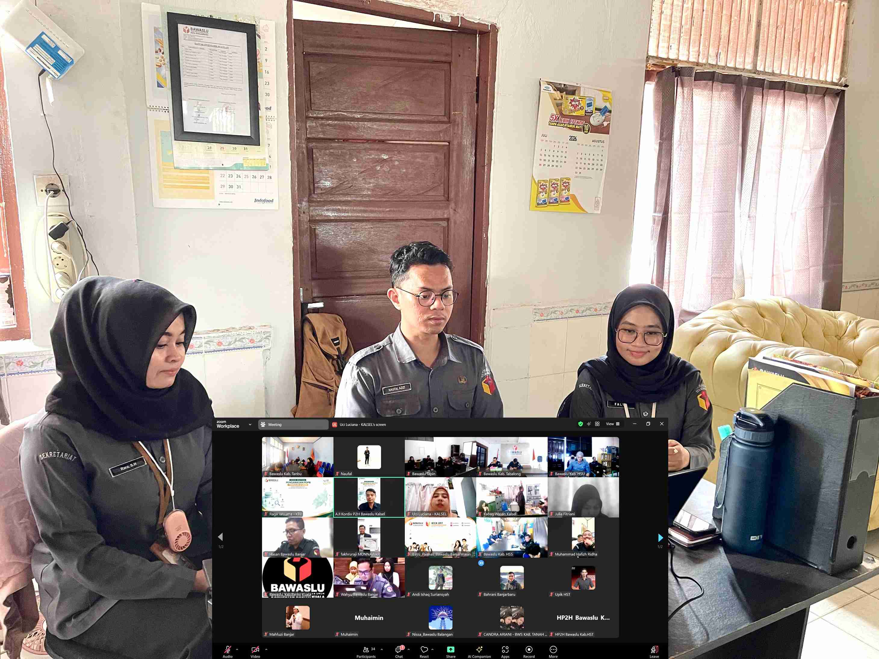 Bawaslu Kota Banjarbaru Hadiri Rapat Daring Sosialisasi SE Bawaslu Nomor 28 Tahun 2026