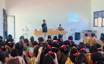 Bawaslu Kota Banjarbaru pada kegiatan Perkemahan Sabtu Minggu SMKN 4 Banjarbaru